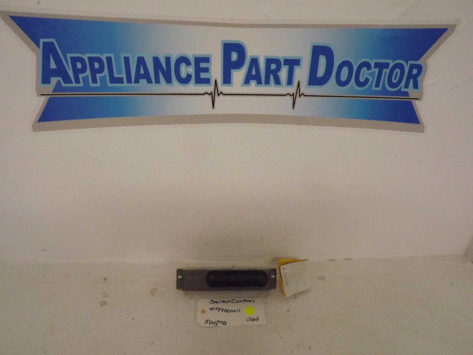 Maytag Dishwasher 99001611 Switch Control Used Maytag Dishwasher 99001611 Switch Control Used